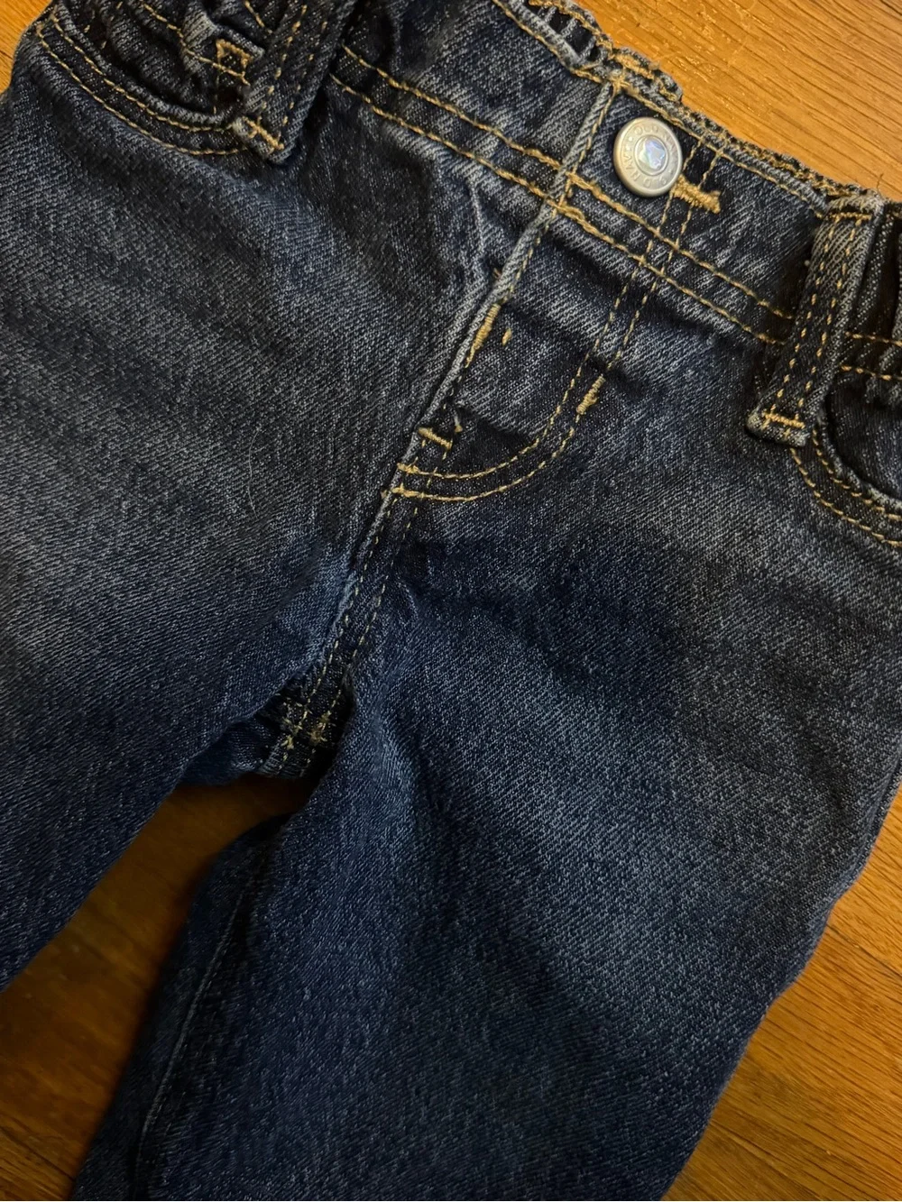Old Navy Dark Blue Infant Jeans with Elastic Waist - Size: 6-12M